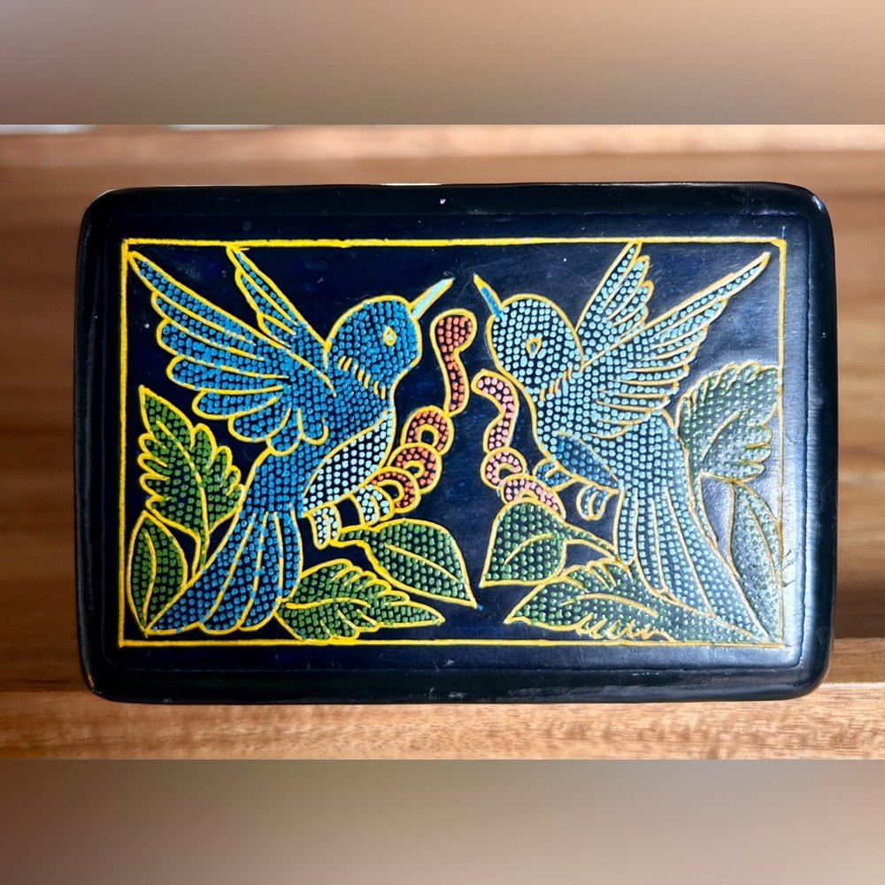 Beautifully Hand Carved Wooden 
Trinket/Gift Box